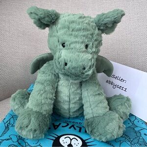 Jellycat Medium Fuddlewuddle Dragon Plush Toy NWT Authentic With Dust Bag FW6DG